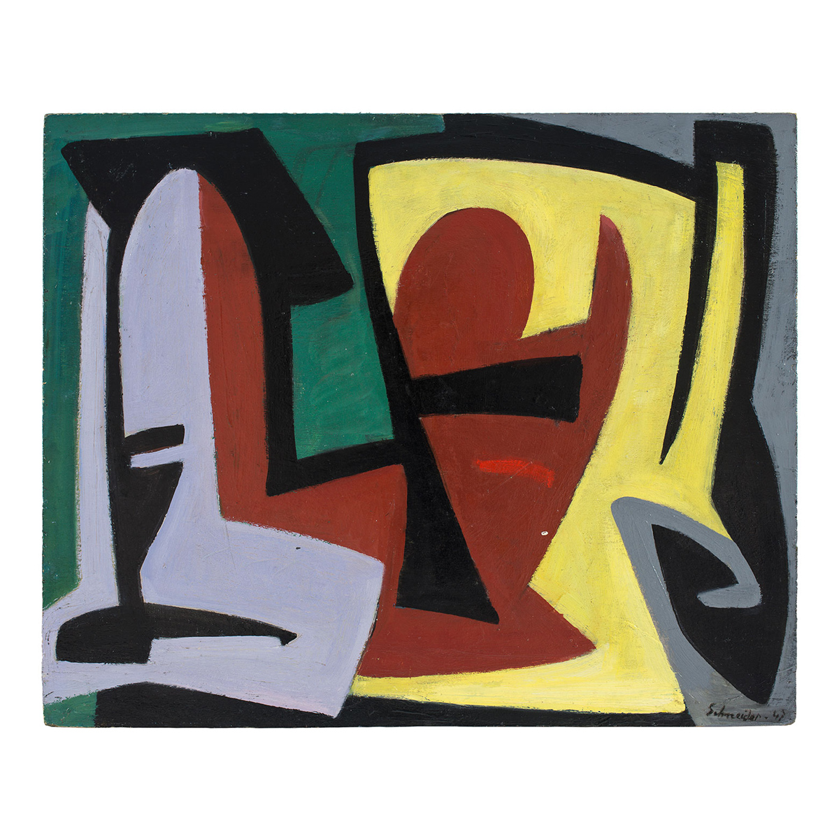 gerard schneider - painting opus 347 1947 diane de polignac gallery inventozen